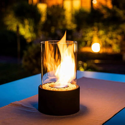 Clean Burning Glass Tabletop Bio Ethanol Fireplace - Yeezlab