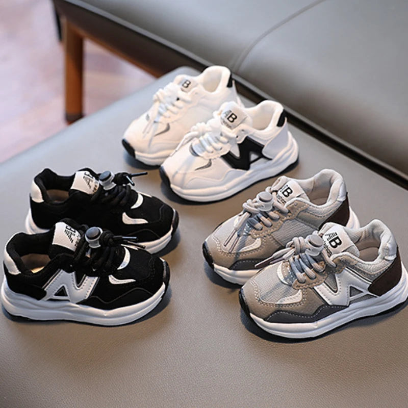 Kids Gray Fashion Sneakers