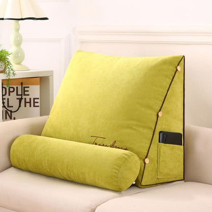 Contoured Back Cushion Pillow with Built-in Neck Support