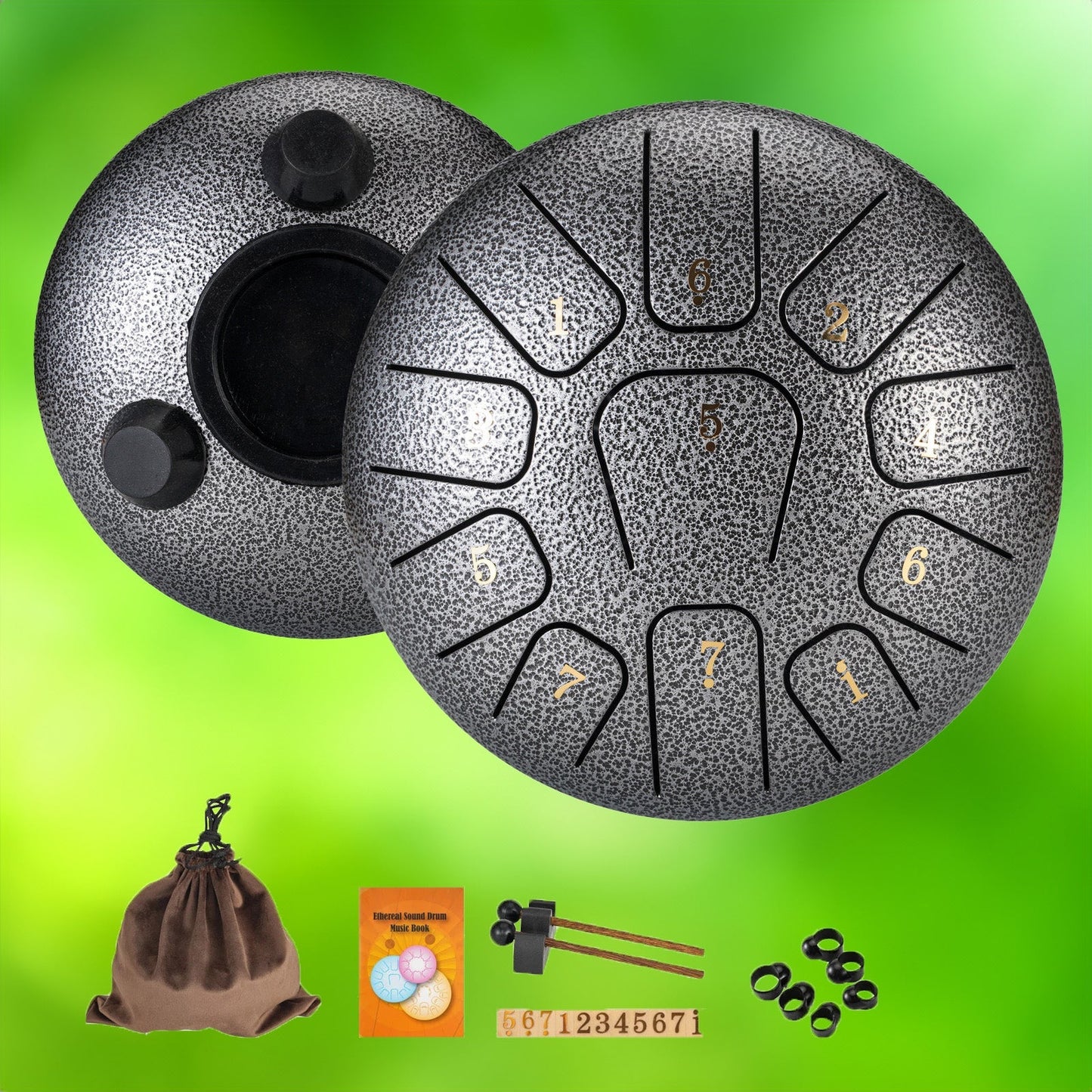 Portable 6 Inch 11 Note Metal Drum