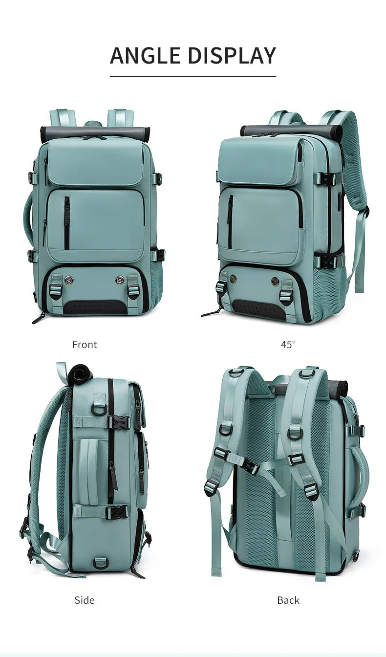 Extra Large Water Resistant Hiking Backpack with USB Charger