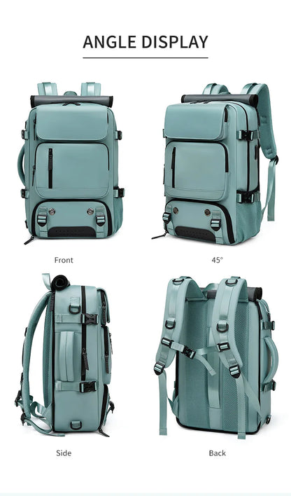 Extra Large Water Resistant Hiking Backpack with USB Charger