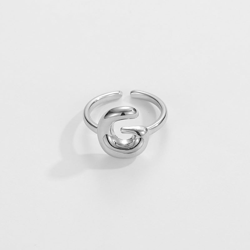 Fashionable Alphabet Initial Ring