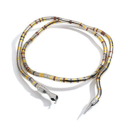 Edgy Snake Chain Double Layer Necklace