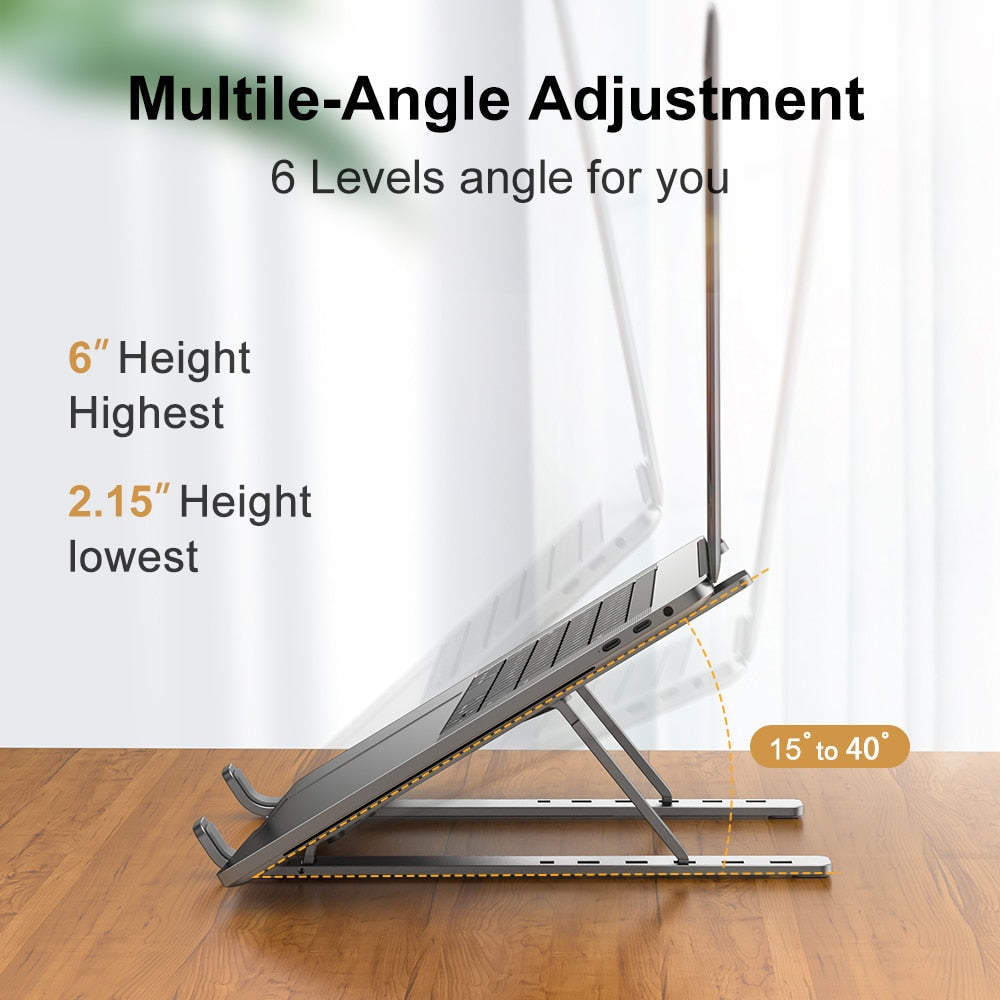 Compact Adjustable Laptop Desk Stand