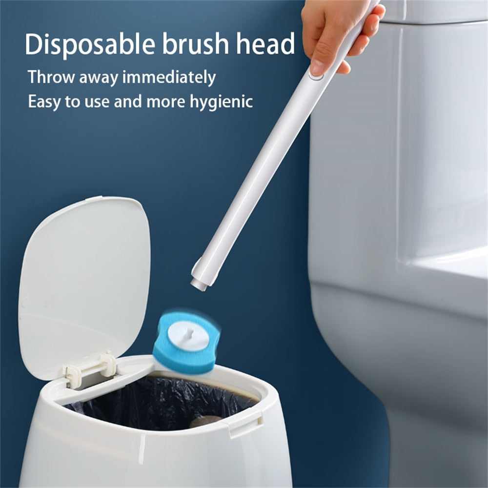 Extended Reach Bathroom Toilet Brush Set