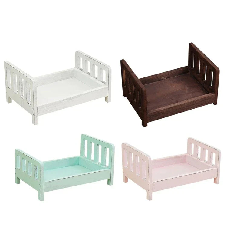 Rustic Wooden Baby Photo Bed