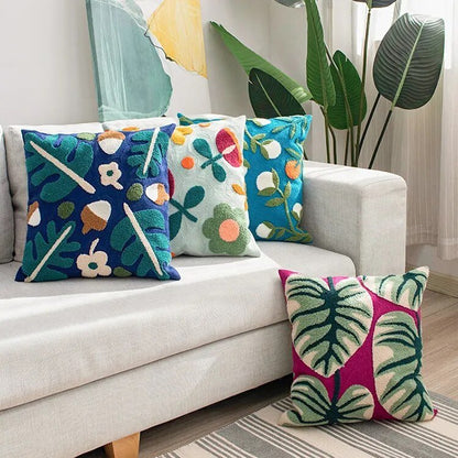 Natural Floral Throw Pillows