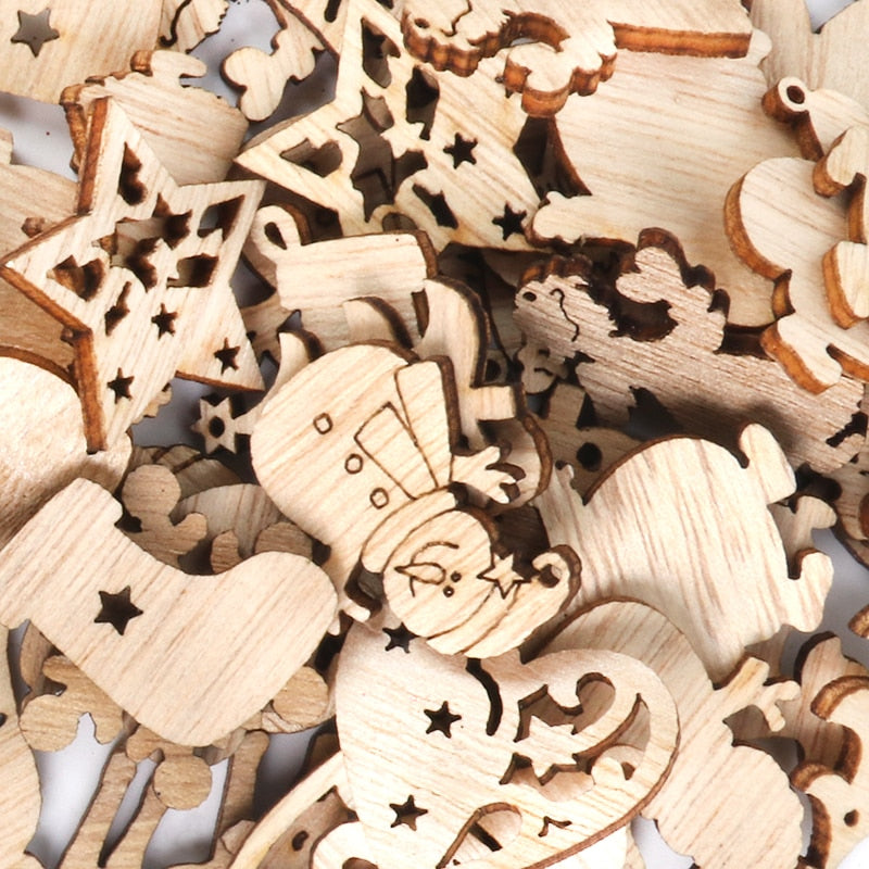 Handcrafted Wooden Festive Holiday Decorations