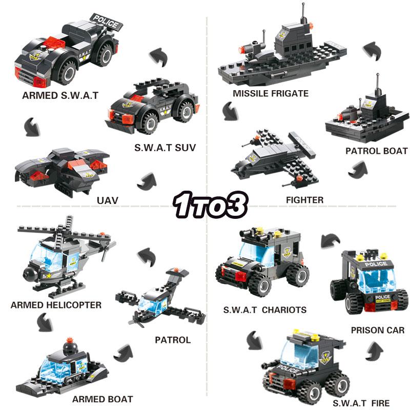 Ultimate Police Truck Building Block Playset For Boys