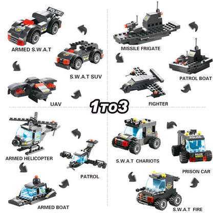 Ultimate Police Truck Building Block Playset For Boys