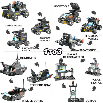 Ultimate Police Truck Building Block Playset For Boys