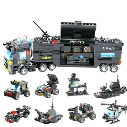Ultimate Police Truck Building Block Playset For Boys