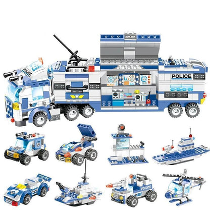 Ultimate Police Truck Building Block Playset For Boys - Yeezlab