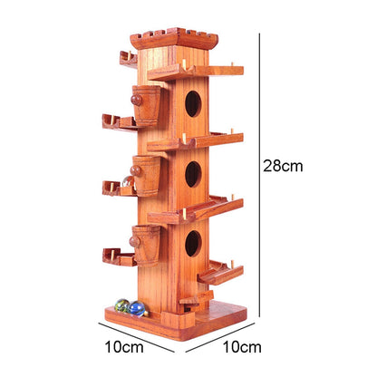 Fun Marble Run Wooden Puzzle Tower