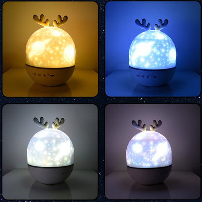 Colorful 360 Degree Deer LED Night Light Lamp