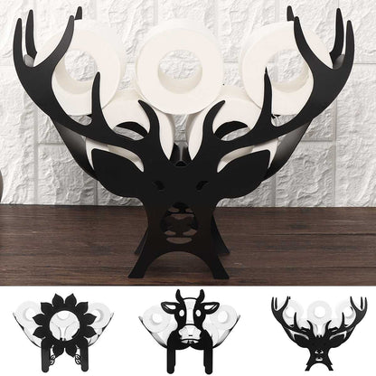 Iron Animal Design Toilet Paper Holder Stand