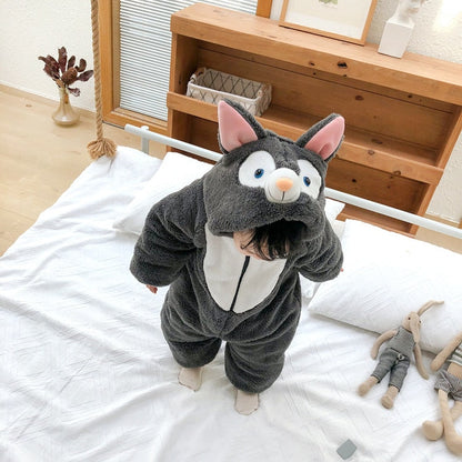 Adorable Plush Animal Onesie Costume for Baby