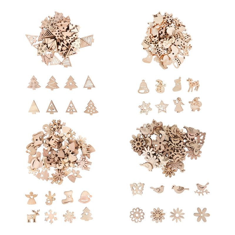 Handcrafted Wooden Festive Holiday Decorations