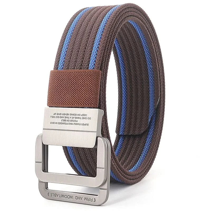 Casual Canvas Web Belt - Adjustable Metal Buckle