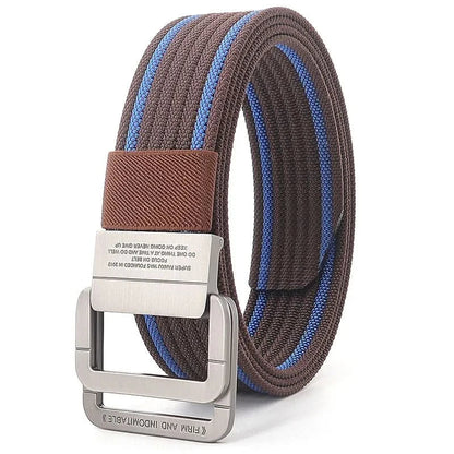 Casual Canvas Web Belt - Adjustable Metal Buckle