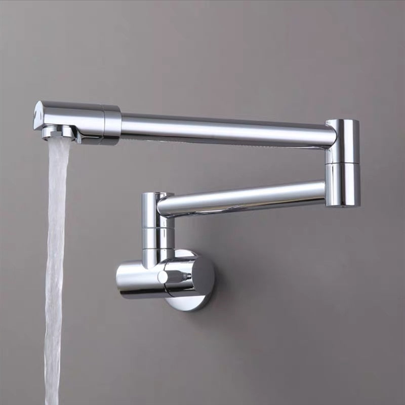 Space-Saving Foldable Chrome Kitchen Faucet - Yeezlab