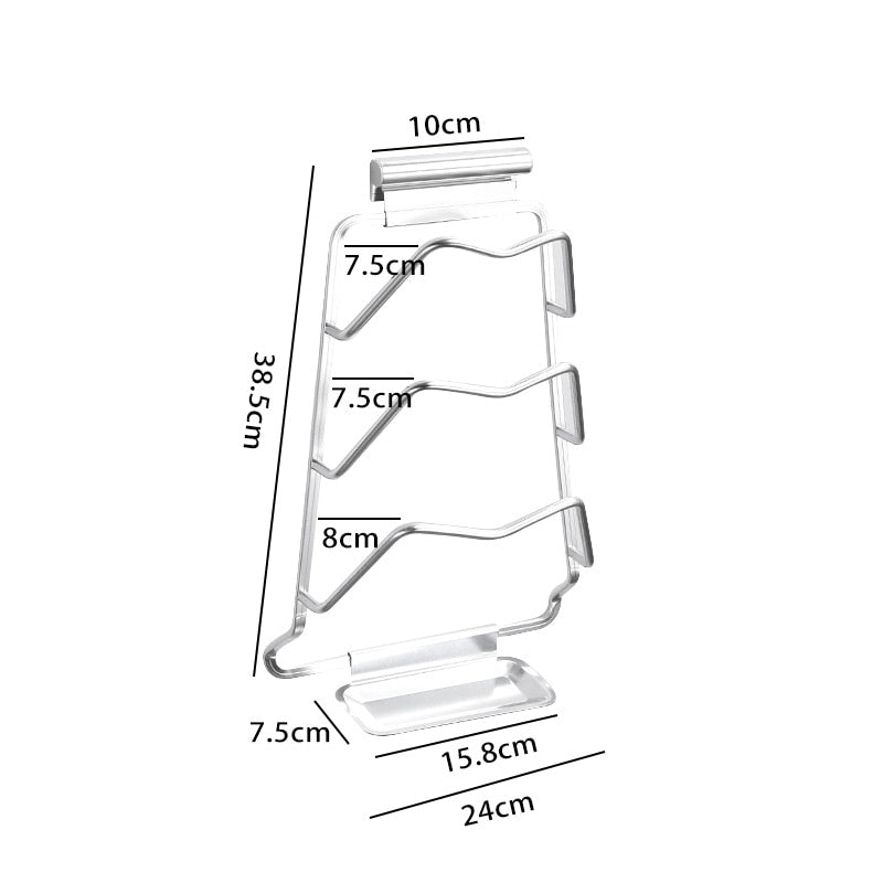 Heavy Duty Kitchen Pot Lid Storage Rack