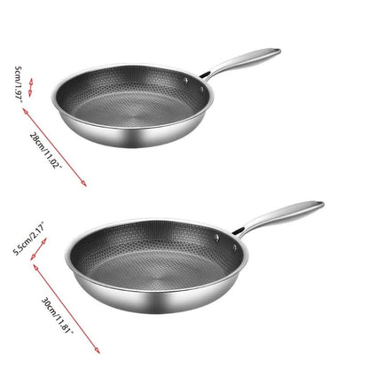 Premium 12 Inch Non Stick Stainless Steel Fry Pan