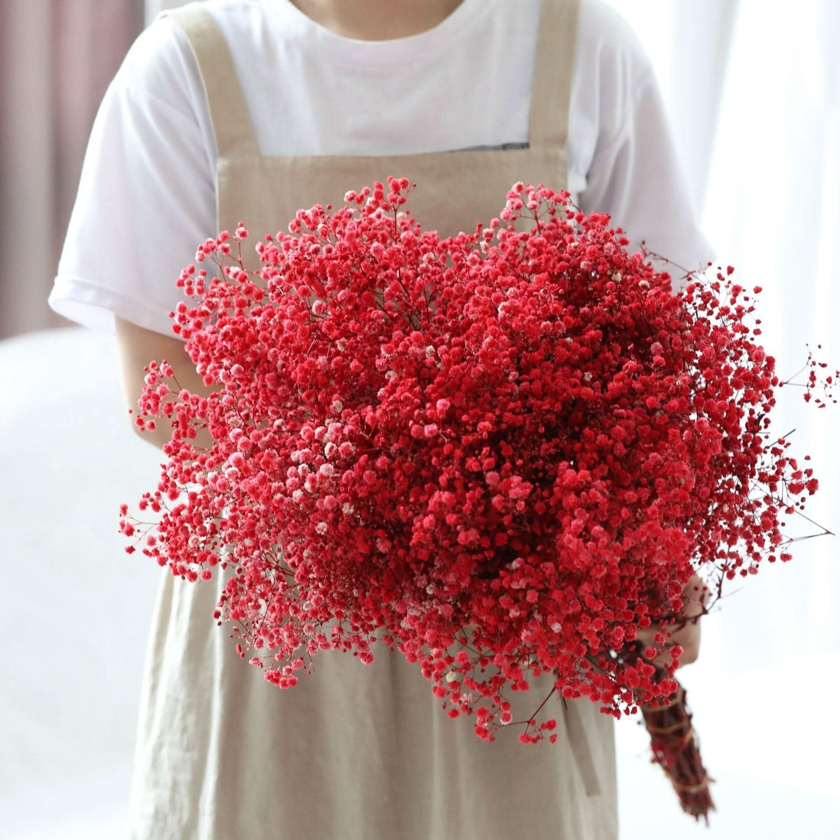 Realistic Air Dried Baby Breath Floral Arrangement