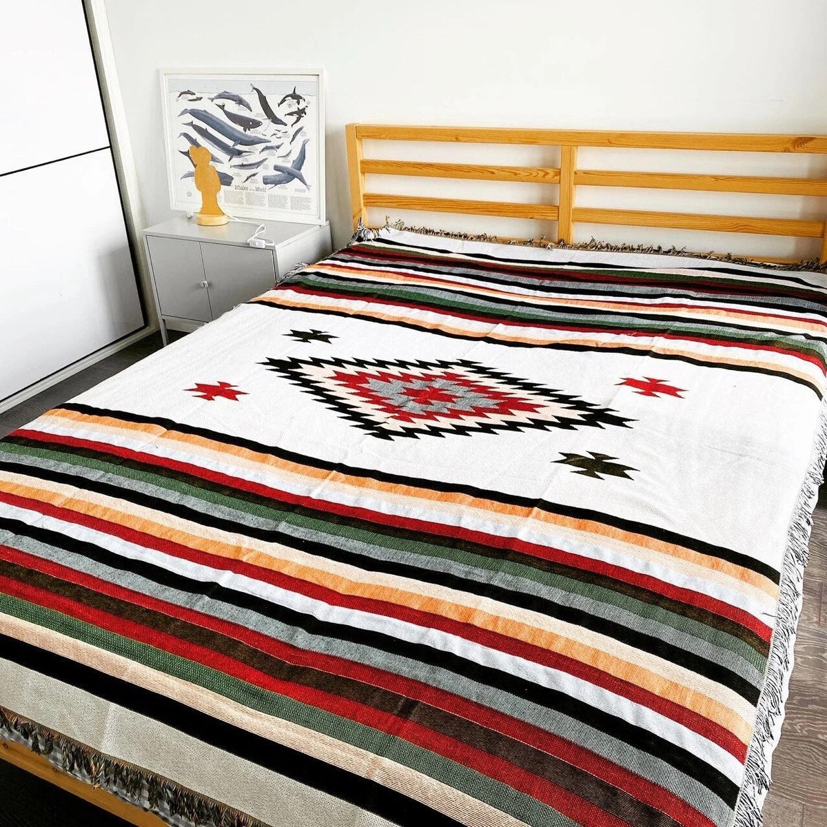 Rustic Orange Throw Sofa Blanket