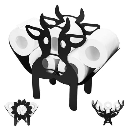 Iron Animal Design Toilet Paper Holder Stand
