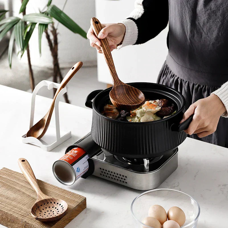 Natural Teak 7-Piece Kitchen Utensil Set