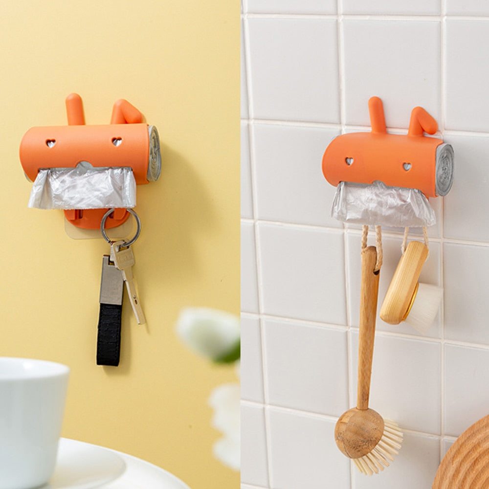 Compact Trash Bag Holder Organizer Rack