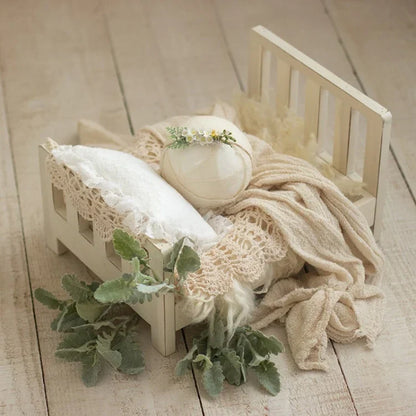 Rustic Wooden Baby Photo Bed