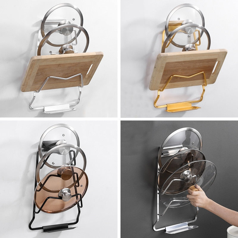Heavy Duty Kitchen Pot Lid Storage Rack