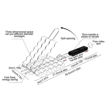 Easy BBQ Sausage Grill Rack