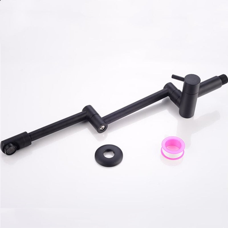 Space-Saving Foldable Chrome Kitchen Faucet