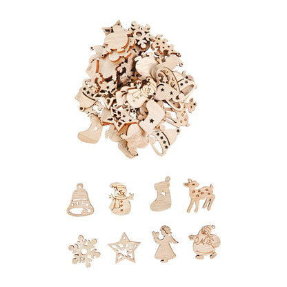Handcrafted Wooden Festive Holiday Decorations