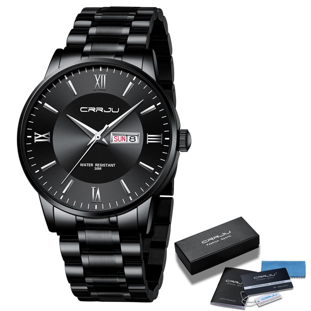 Trendy Men's Waterproof Stainless Steel Sports Watch