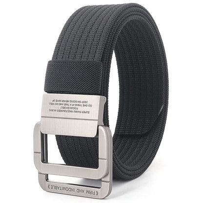 Casual Canvas Web Belt - Adjustable Metal Buckle