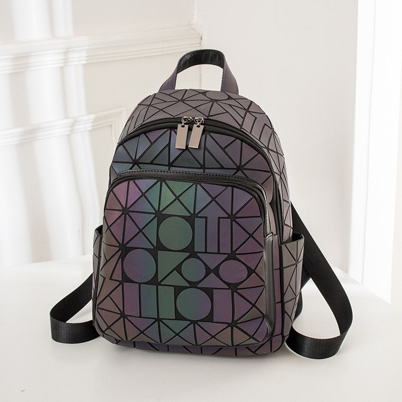 Colorful Glow Hologram School Backpack - Yeezlab