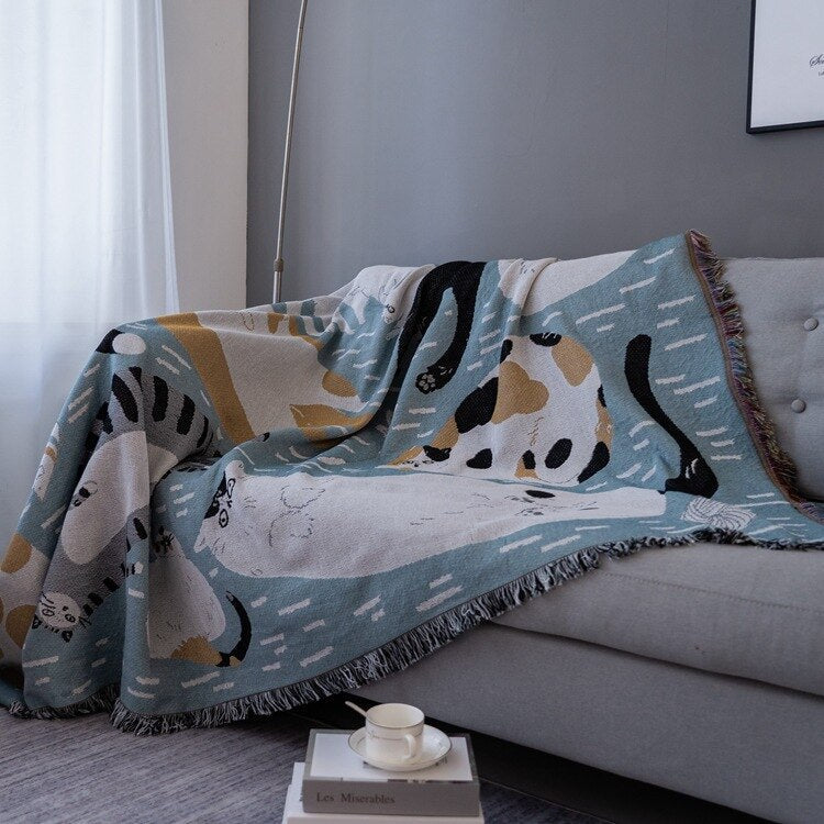 Rustic Orange Throw Sofa Blanket - Yeezlab