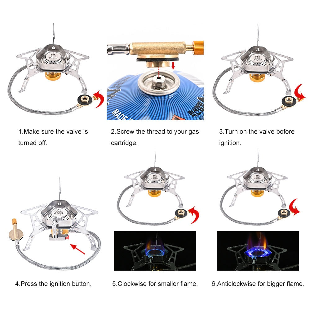 Portable Waterproof Camping Gas Burner