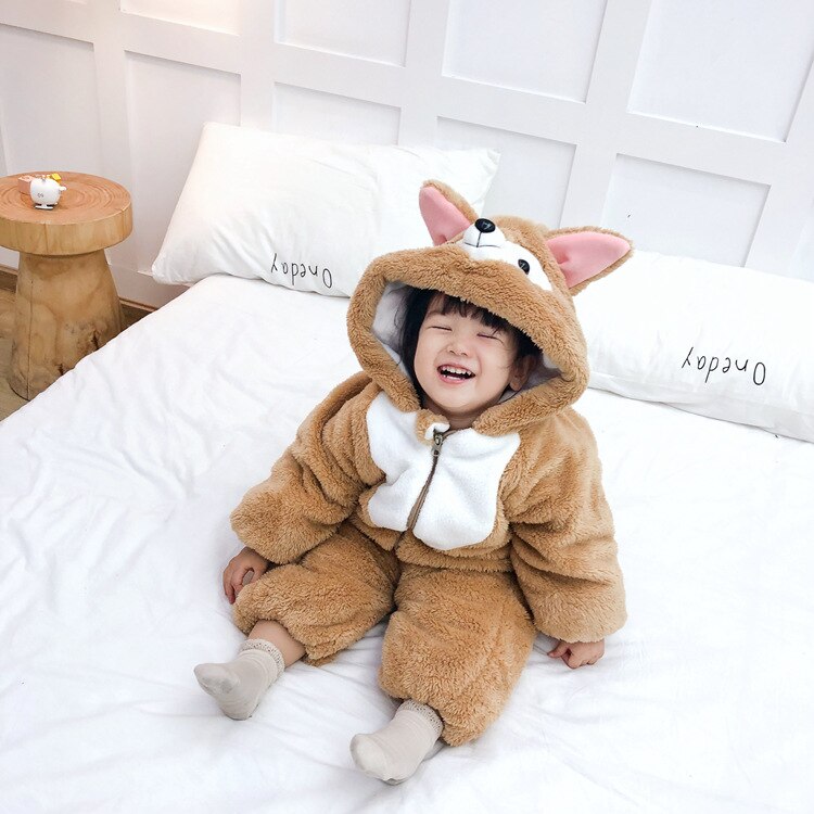 Adorable Plush Animal Onesie Costume for Baby
