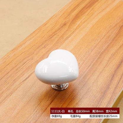 Stylish Ceramic Heart Door Knob