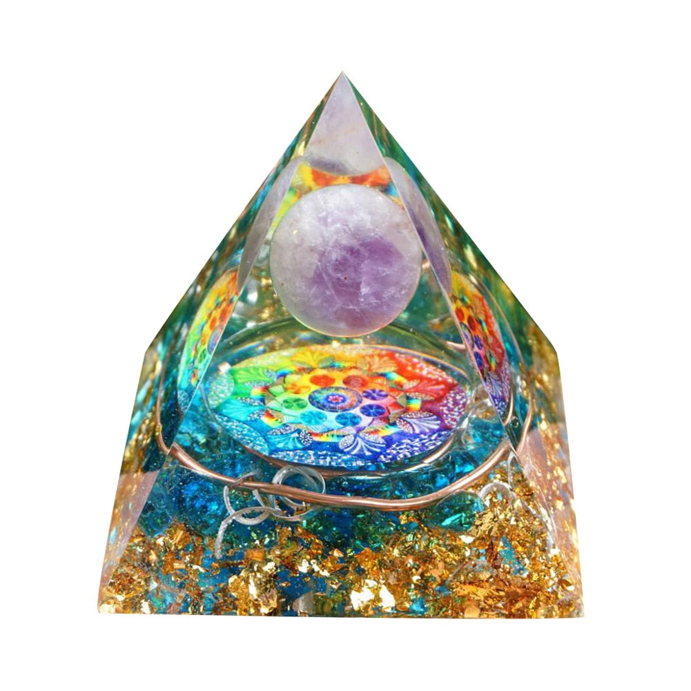 Healing Crystal Pyramid for Good Energy Home Decor - Yeezlab