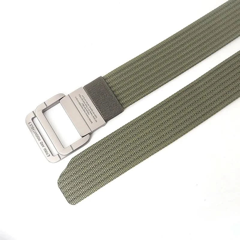 Casual Canvas Web Belt - Adjustable Metal Buckle