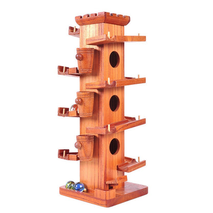 Fun Marble Run Wooden Puzzle Tower