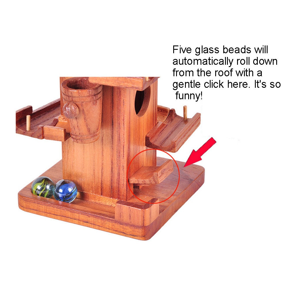 Fun Marble Run Wooden Puzzle Tower
