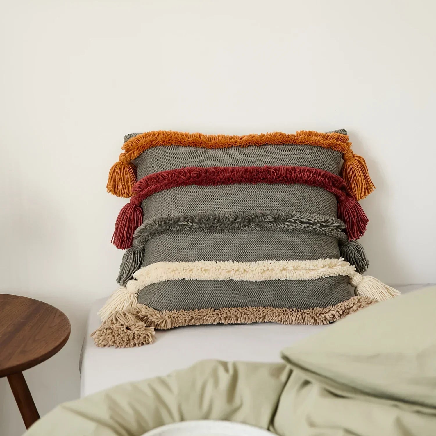 Colorful Striped Velvet Pillow Cover - Yeezlab